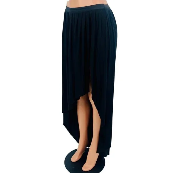 Vintage Y2K Urban Outfitters Black High-Low Maxi Skirt W/ Shorts Whimsygoth Boho - Picture 6 of 12